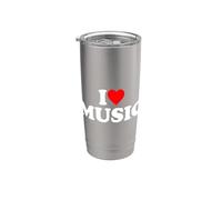 I Love Music Bicchiere termico in acciaio inox doppia parete