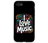 I Love Music - Design ritmico con note vibranti Custodia per iPhone SE (2020) / 7/8