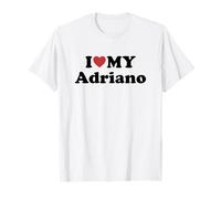 I Love My Adriano Nome Coordinato Coppia Maglietta