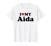 I Love My Aida Nome Coordinato Coppia Maglietta