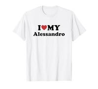 I Love My Alessandro Nome Coordinato Coppia Maglietta