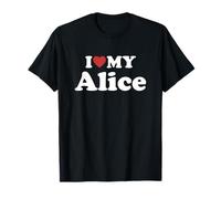 I Love My Alice Nome Coordinato Coppia Maglietta