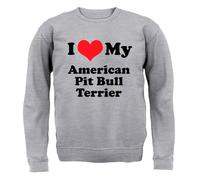 I Love My American Pitbull Terrier - Bambini Felpa/Maglione - Pit Bull Cane Cani