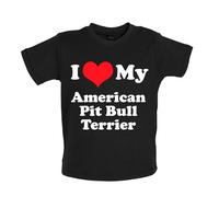 I Love My American Pitbull Terrier - Bambino T-Shirt / Body - Pit Bull Cane Cani