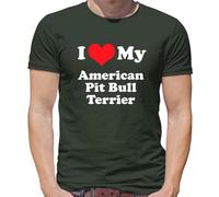 I Love My American Pitbull Terrier - da Uomo T-Shirt - Pit Bull Cane Cani