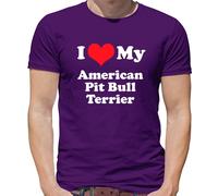 I Love My American Pitbull Terrier - da Uomo T-Shirt - Pit Bull Cane Cani
