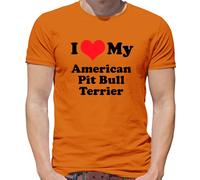 I Love My American Pitbull Terrier - da Uomo T-Shirt - Pit Bull Cane Cani