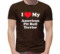 I Love My American Pitbull Terrier - da Uomo T-Shirt - Pit Bull Cane Cani