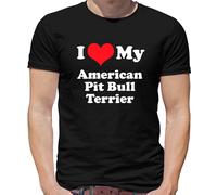 I Love My American Pitbull Terrier - da Uomo T-Shirt - Pit Bull Cane Cani