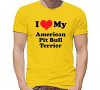 I Love My American Pitbull Terrier - da Uomo T-Shirt - Pit Bull Cane Cani