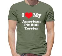 I Love My American Pitbull Terrier - da Uomo T-Shirt - Pit Bull Cane Cani