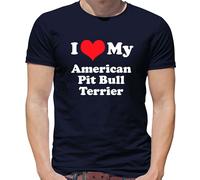 I Love My American Pitbull Terrier - da Uomo T-Shirt - Pit Bull Cane Cani