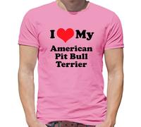 I Love My American Pitbull Terrier - da Uomo T-Shirt - Pit Bull Cane Cani