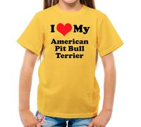 I Love My American Pitbull Terrier - T-Shirt - Fossa Bulldog Cani Animali