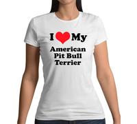 I Love My American Pitbull Terrier - T-Shirt - Pit Bull Cane Cani Animali