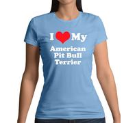 I Love My American Pitbull Terrier - T-Shirt - Pit Bull Cane Cani Animali