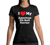 I Love My American Pitbull Terrier - T-Shirt - Pit Bull Cane Cani Animali