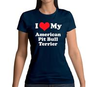 I Love My American Pitbull Terrier - T-Shirt - Pit Bull Cane Cani Animali