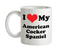 I Love My Americano Cocker Spaniel Mug - Cane - Pupazzo - Canina - Cucciolo -