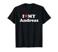 I Love My Andreas Nome Coordinato Coppia Maglietta