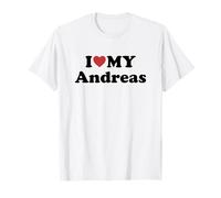 I Love My Andreas Nome Coordinato Coppia Maglietta