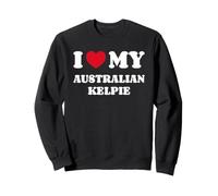 I Love My Australian Kelpie Cane Cuore Amore Australiano Felpa