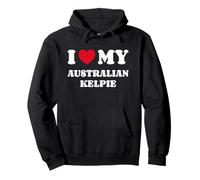 I Love My Australian Kelpie Cane Cuore Amore Australiano Felpa con Cappuccio