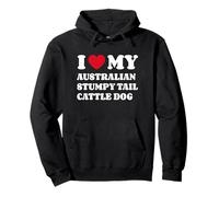I Love My Australian Stumpy Tail Cattle Dog Cane Cuore Amore Felpa con Cappuccio