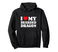 I Love My Bearded Dragon Drago Barbuto Felpa con Cappuccio