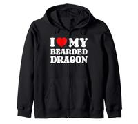 I Love My Bearded Dragon Drago Barbuto Felpa con Cappuccio