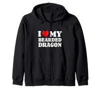 I Love My Bearded Dragon Drago Barbuto Felpa con Cappuccio