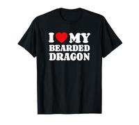 I Love My Bearded Dragon Drago Barbuto Maglietta