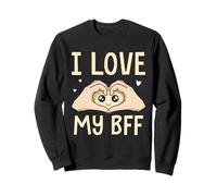 I Love My BFF Amicizia Il Migliore Amico Gli Amici Squadra Felpa