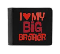 I Love My Big Brother Portafoglio da uomo in pelle con porta carte di credito sottile, Stile:, Taglia unica