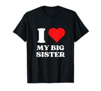 I Love My Big Sister I Heart My Big Sister Y2k Red Heart Maglietta
