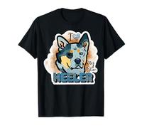 I Love My Blue Heeler Cane Mamma Papà Kawaii Australiano Bovino Maglietta