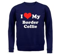 I Love My Border Collie - Bambini Felpa/Maglione - Cane Canina Cucciolo Pecora