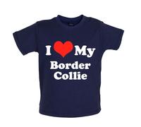 I Love My Border Collie - Bambino T-Shirt / Body - Cane Canina Cagnolino Pecora