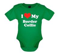 I Love My Border Collie - Bambino T-Shirt / Body - Cane Canina Cagnolino Pecora