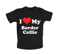 I Love My Border Collie - Bambino T-Shirt / Body - Cane Canina Cagnolino Pecora