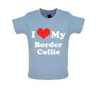 I Love My Border Collie - Bambino T-Shirt / Body - Cane Canina Cagnolino Pecora