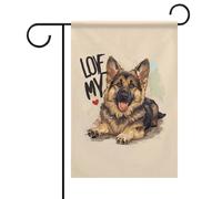 I Love My Border Collie Shepherd Dog Garden Flag Yard Flag Double Face Garden Flag House Bandiere per Prato Patio Decorazione