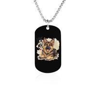 I Love My Border Collie Shepherd Dog Memorial Collana in acciaio al titanio rettangolare con ciondolo a forma di targhetta regalo