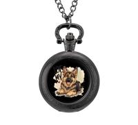 I Love My Border Collie Shepherd Dog orologio da tasca vintage in lega ciondolo orologio collana regalo per uomo donna, Stile nero, misura unica