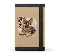 I Love My Border Collie Shepherd Dog Portafoglio a tre ante carino porta carte di credito pochette portafogli per uomo donna, Stile:, Taglia unica