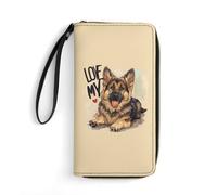 I Love My Border Collie Shepherd Dog Portafoglio da polso per uomo e donna portafoglio lungo in pelle portafoglio per carte di credito pochette con cordino, Stile:, 19.7x10.5cm