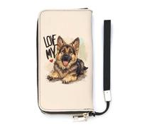 I Love My Border Collie Shepherd Dog Portafoglio sottile da donna borsa lunga carino pochette da polso borsetta porta carte, Stile:, 20x10.5cm