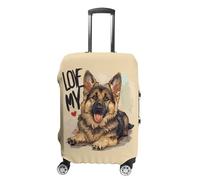I Love My Border Collie Shepherd Dog Travel Luggage Cover Lavabile Anti-Graffio Bagaglio Valigia Protector, Stile:, M