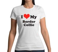I Love My Border Collie - T-Shirt - Cane Canina Cagnolino Pecora Cane Animale