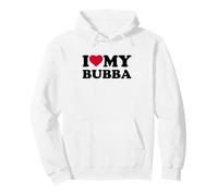 I Love My Bubba Heart Grandpa Family Felpa con Cappuccio